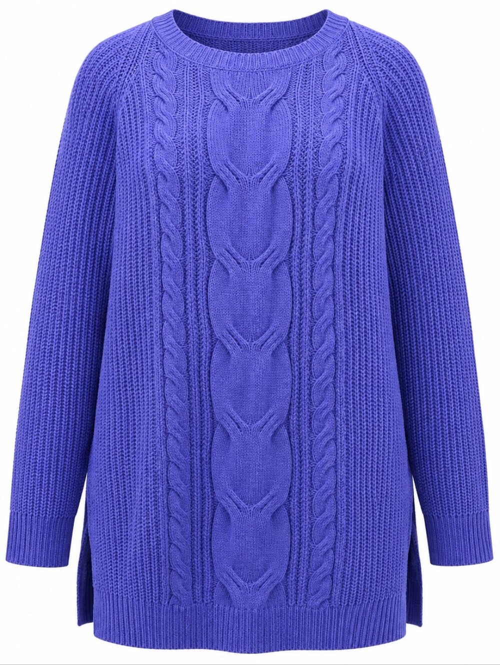 J. JILL | Cozy Comfy Rich Purple Chenille Cable Knit Fishermancore Sweater | 4X